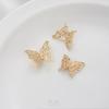 14K Gold-Filled Zircon-Set Band with Butterfly Spacer Beads for DIY Jewelry: Bracelet, Necklace, Pearl Accessories