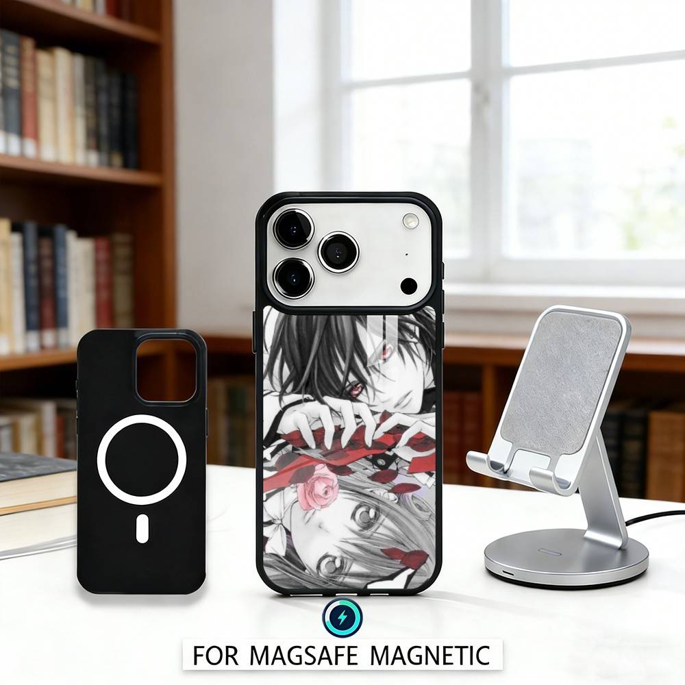 Anime M-Manga Vampire Knight Phone Case For iPhone17,16,15,14,13,12,Pro,Max,Magnetic For Magsafe Wireless Charging