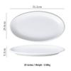 Extra Large Thickened White Ceramic Oval Fish Plate for Steamed Fish