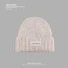 Hat Women's Autumn and Winter Woolen Hat Showing Face Small Warm Ear Protection Cold Hat Rubber Label Letter Knitted Hat Student Pullover Hat for Men