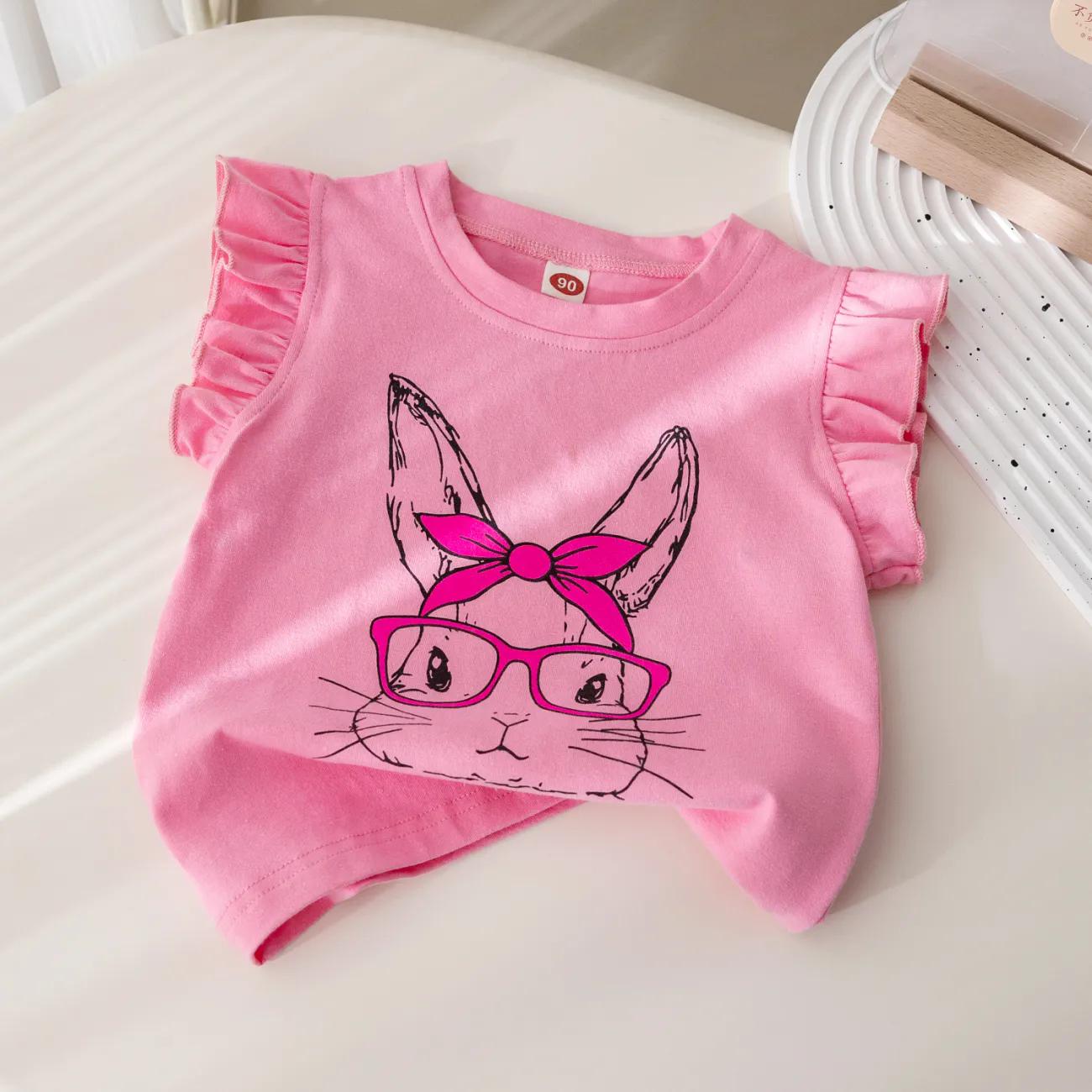 WTEMPO Schattig Meisje Vleermuismouw Baby Tanktop T-shirt Prinses Cartoon Korte Mouw 120