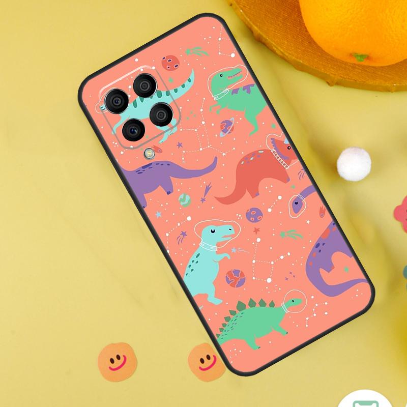 Dinosaur Collage Case For Samsung Galaxy M31 M32 M12 M52 M21 M15 M55 M56 M36 M16 M06 M13 M33 M53 M14 M34 M54