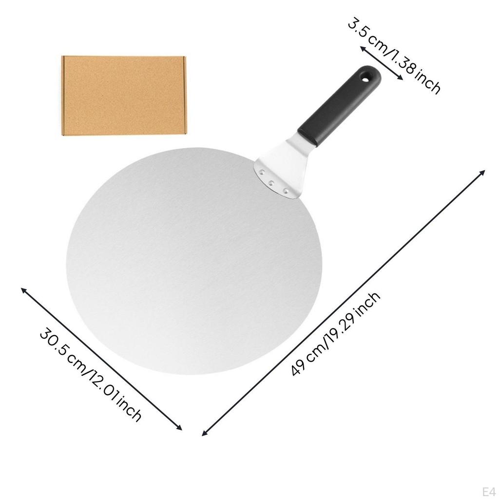 Stainless Steel Pizza Peel Easy To Clean with Handle Flatbread Holder for Home Cooks,