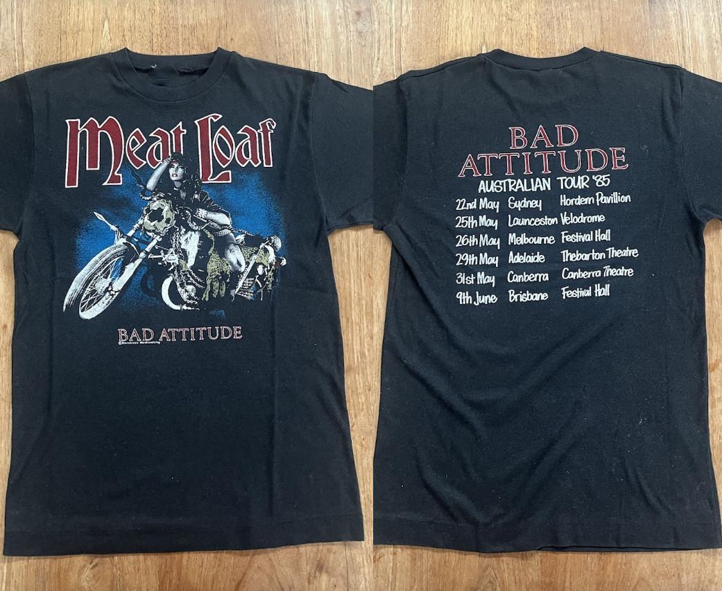 Vintage Meat Loaf ‘Bad Attitude’ Unisex T-Shirt Full Size S-5XL BS859 XL