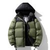 Men's down jacket winter new white duck down hooded jacket bread jacket trendy warm and versatile jacket for men