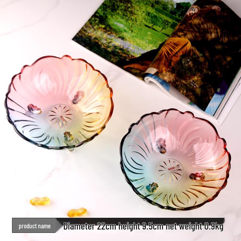 Flavinmci Nordic Irregular Crystal Glass Fruit & Snack Plate