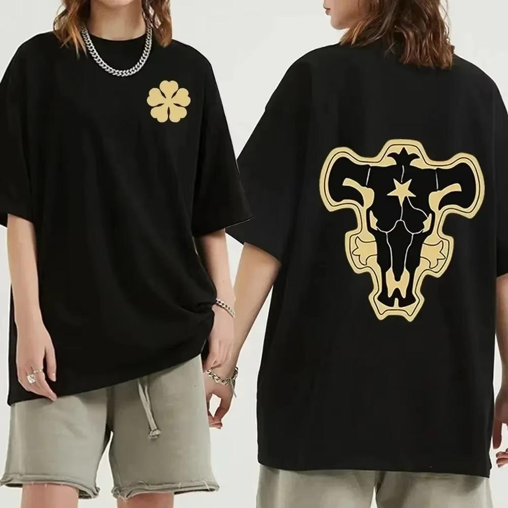 Anime Black Clover Tshirt Men Cotton T-Shirt Trend Print Oversized Women Tee Short Sleeve T Shirt Streetwear Hip Hop Clothes Top