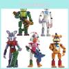 Five Nights At Freddy's Security Breach 5pcs Light-up Action Figures For Kids' Playtime