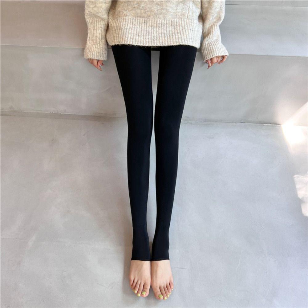 

Color Nudity Plus Velvet Nude Women Stockings Thermal Pantyhose Winter Pantyhose Bare Leg Artifact Black-Step Foot 200g