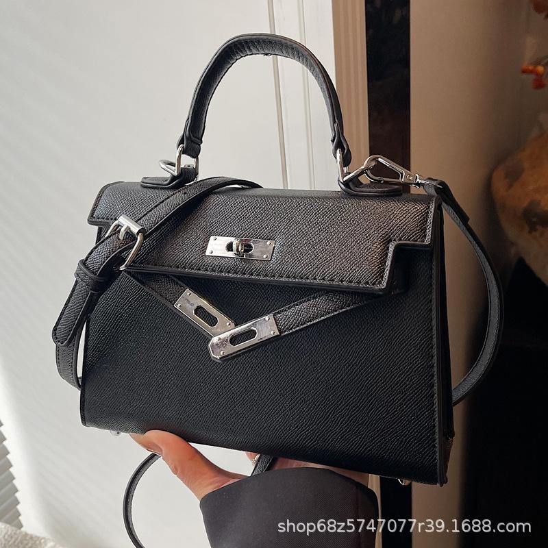 Hand Improvement Sense Kelly Small Square Bag Shoulder Bag European and American Retro High Intelligence Loose Davis Bag Shoulder Crossbody Bag