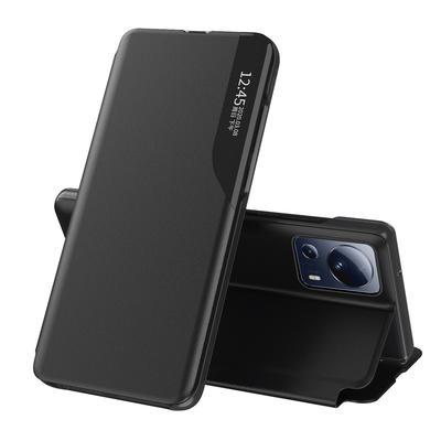 Case with Flap and Stand for Xiaomi 13 Lite Eco Leather Black