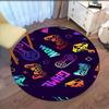 Game Controller Printed Round Rug Carpet Chair Rug Area Rug Entryway Doormats,for Office Chair Living Room Bedroom Kitchen Room.