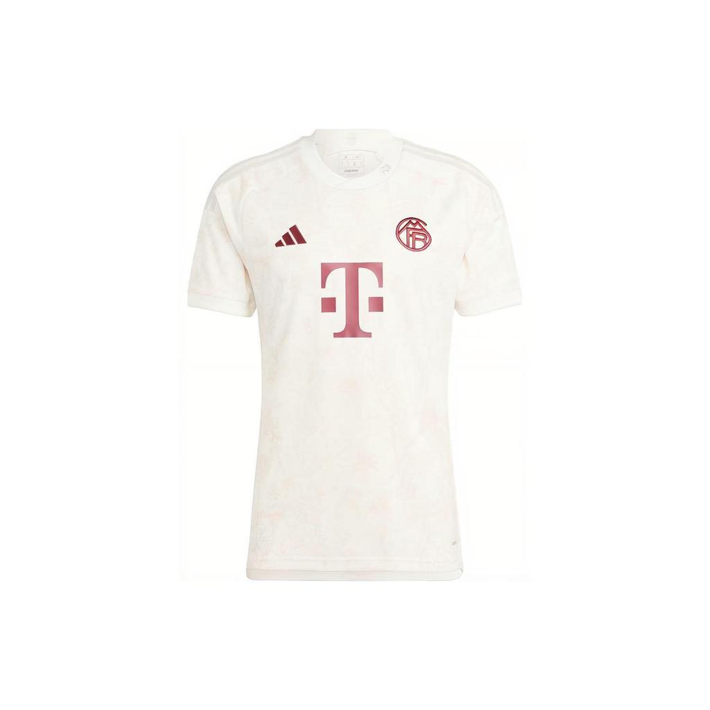 Adidas Fc Bayern 23/24 Third Jersey Floral Print Round Neck Short Sleeve Men Tops Han-Jade-White HR3725