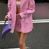 Women Y2k Bow Casual Office Blazer Top Cute Notch Lapel Button Up Jacket Oversized Long Sleeve Coat