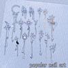 Flat-Bottom Tassel Chain Nail Art with Copper-Inlaid Zircon