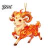 Decorative Hanging Charms Goat Christmas Tree Pendant Durable Acrylic Ornament Not Easy Ornament to Fade for Holiday And Car Decoration Collectibles