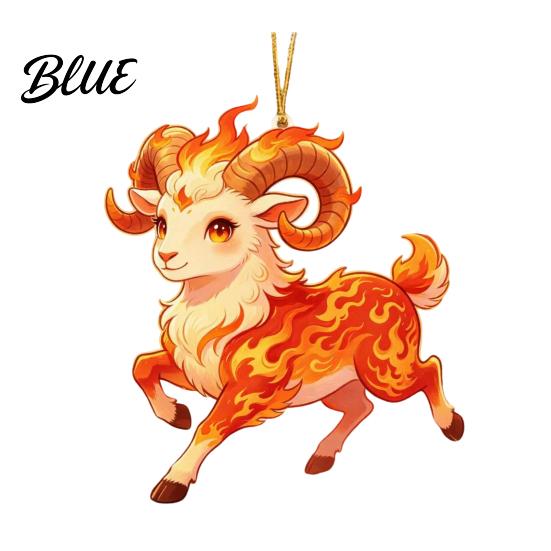Decorative Hanging Charms Goat Christmas Tree Pendant Durable Acrylic Ornament Not Easy Ornament to Fade for Holiday And Car Decoration Collectibles