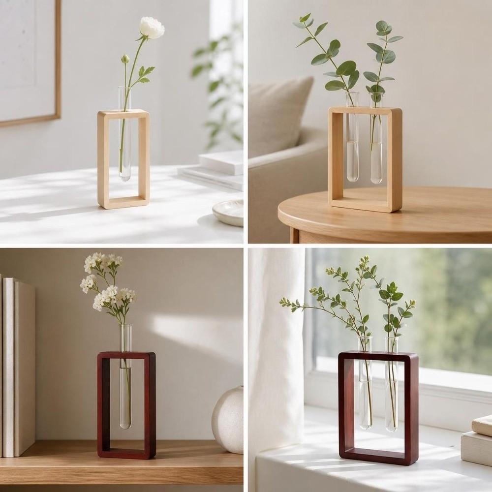 Home Decoration Glass Tube Vase Minimalist Flower Holder Hydroponic Flower Vase  Wedding Decoration