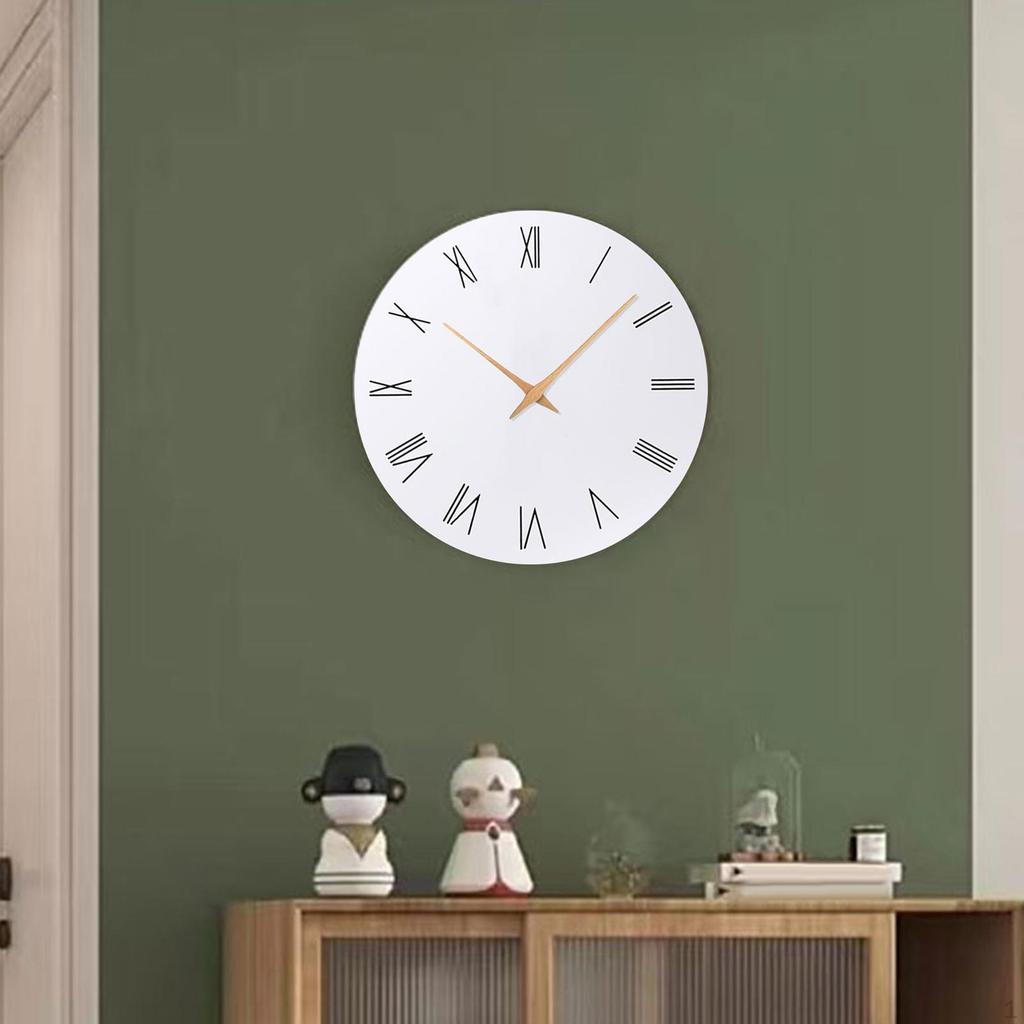 Nordische Wanduhr Leise Nicht tickend 11,81'' Dekorativ für Büro Schlafzimmer Flur Esszimmer