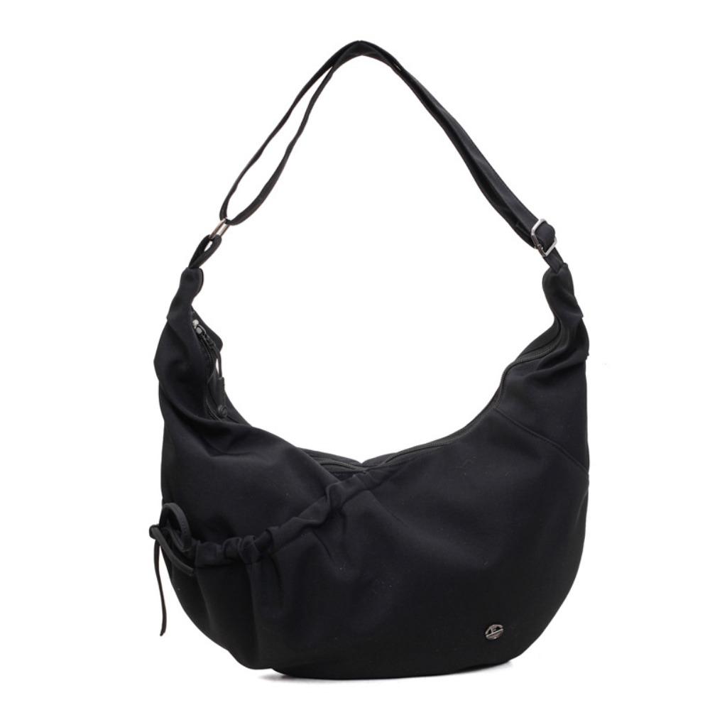 Fashion Soft Nylon Commuting Women's Bag Dumpling Shape Casual Shoulder Bag Korean Style Lightweight Crossbody Bag For Lady Girl
