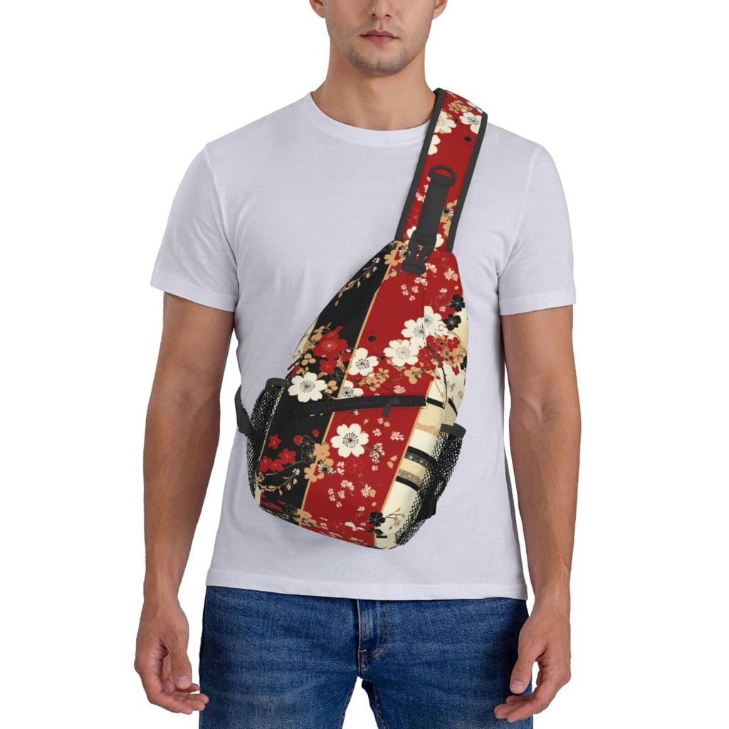 DADABULIU Cherry Blossom Pattern Crossbody Shoulder Bag for Men and Large Perfect for and School Japanese-Style Women, Capacity, Lightweight,