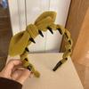 Retro Velvet Bow Headband  Temperament High Crown Hair Clip For Women