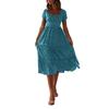 Women's Floral A Dress Short Sleeve Summer Line Dress Casual Flowy