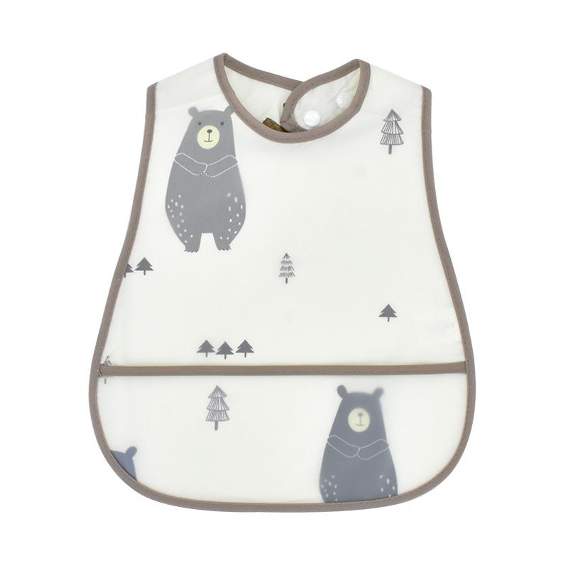 Waterproof Cartoon Baby Bib - Adjustable EVA Cotton Feeding Bib for Boys & Girls