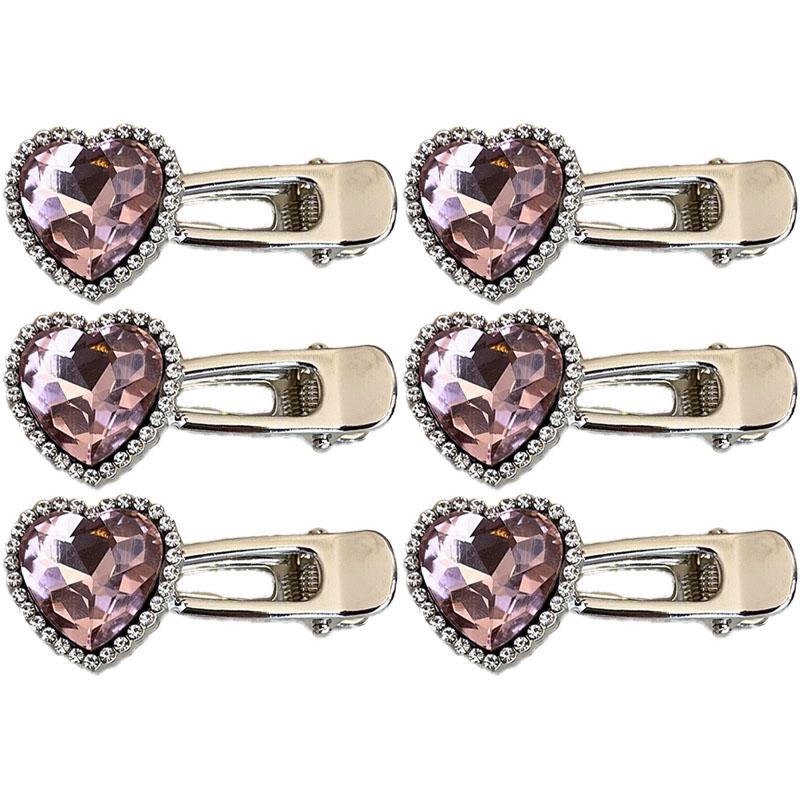 Pink Sweet Water Diamond Hair Clip Women's High End Temperament Duck Billed Clip Hair Accessories