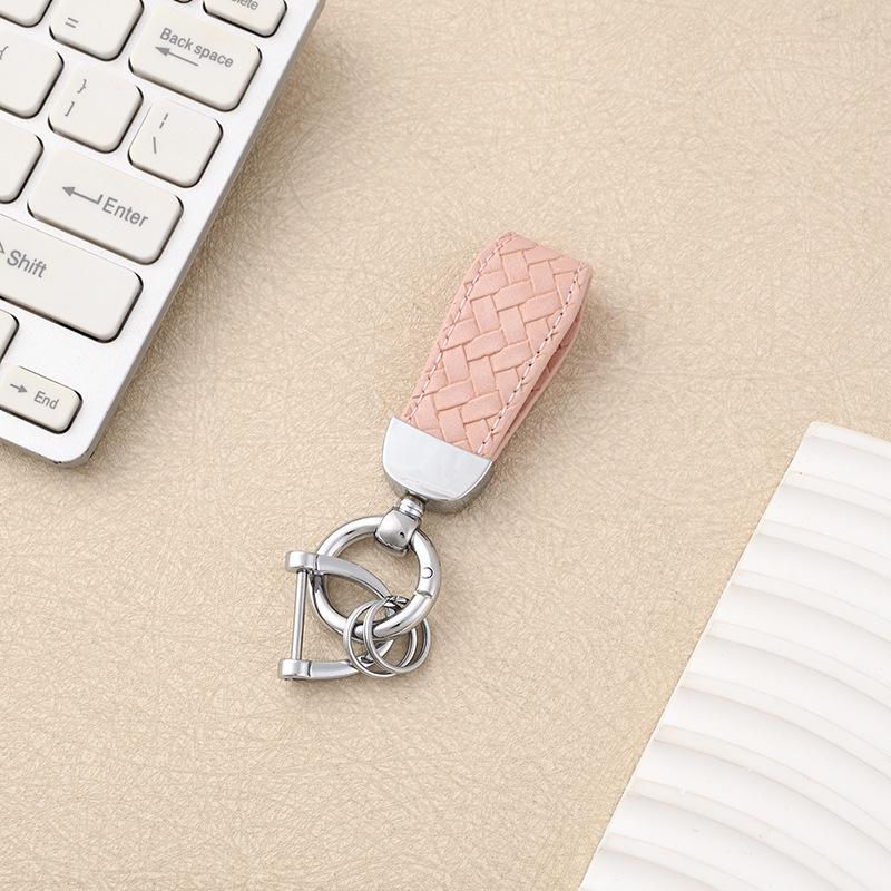 Luxury PU Leather Anti-Lost Motorcycle Car Keychain Pendant