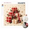 Premium Framed Pearl Art Kit with Christmas Gift Boxes 5D Sparkling Bead Canvas DIY Relaxing Craft for Home Wall Decor Gift Set