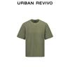 UR Men's Washed Textured Loose Fit Round Neck T-Shirt