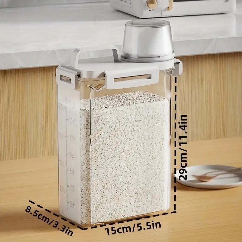 Storage Tank Moisture-proof Powder Cereal Airtight Laundry Detergent Storage Plastic Container with Measuring Cup Kitchen Items