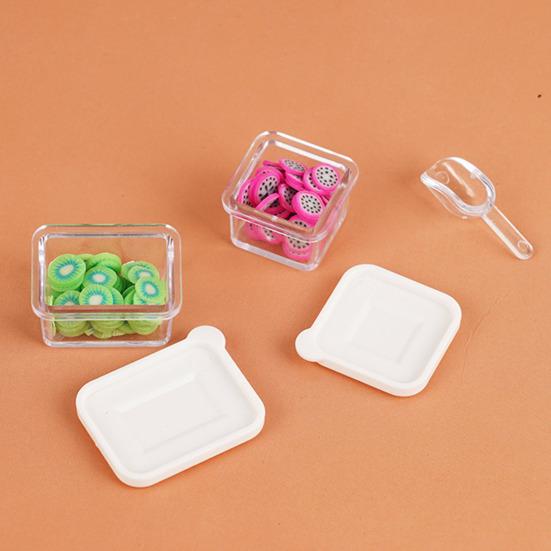 Miniature Refrigerator with Opening Door Realistic Plastic Kitchen Appliance for Toy Room Micro Scene Decor 1/12 Scale Pretend Play Accessory for Kids