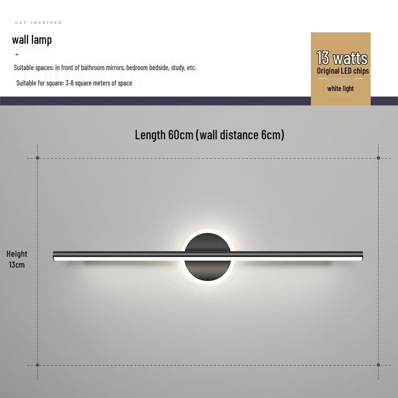 Modern Minimalist Vanity Light for Bathroom Mirror or Dressing Table