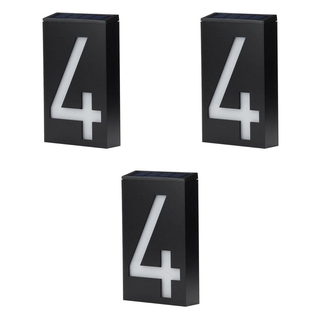 Elegant Led Solar Powered House Address Number Digits With Waterproof Design