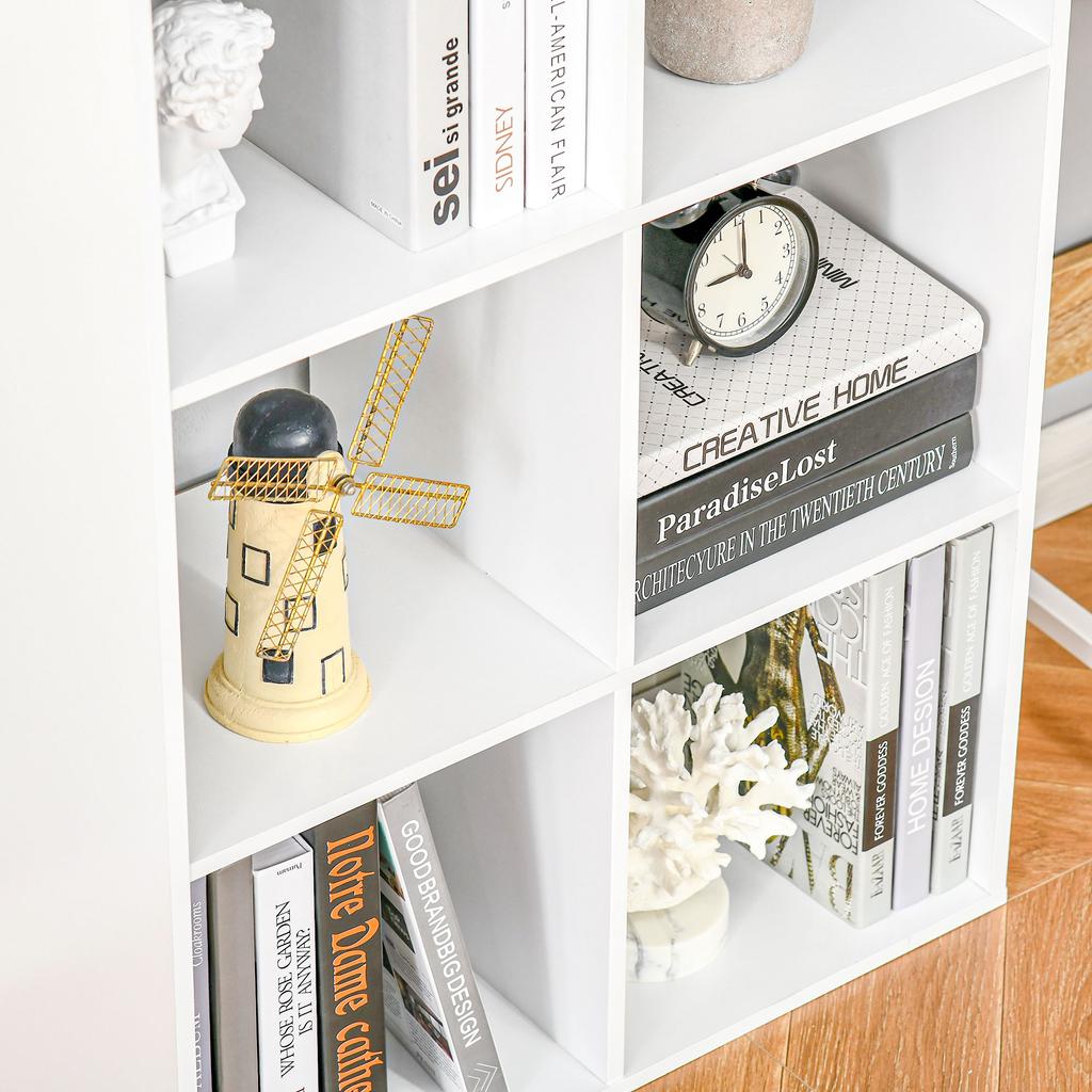 6 Cube Bookshelf White
