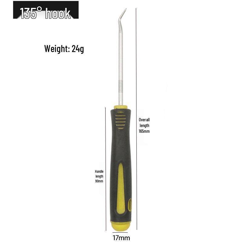 4-Piece Auto Repair Tool Set: Tire Patching, Oil Seal Hook, Screwdriver.