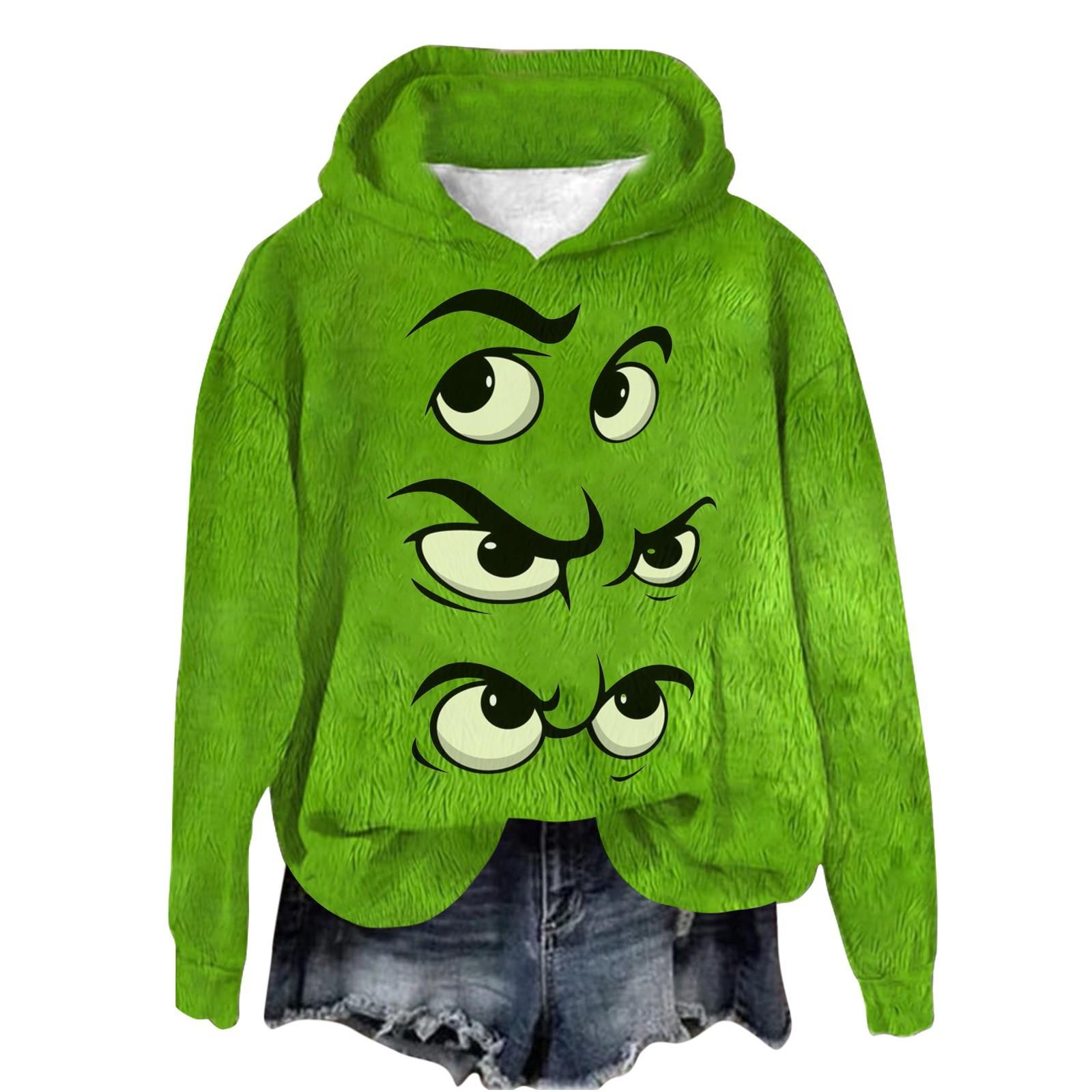 

Женская фланелевая толстовка с капюшоном и длинными рукавами с рождественским принтом L