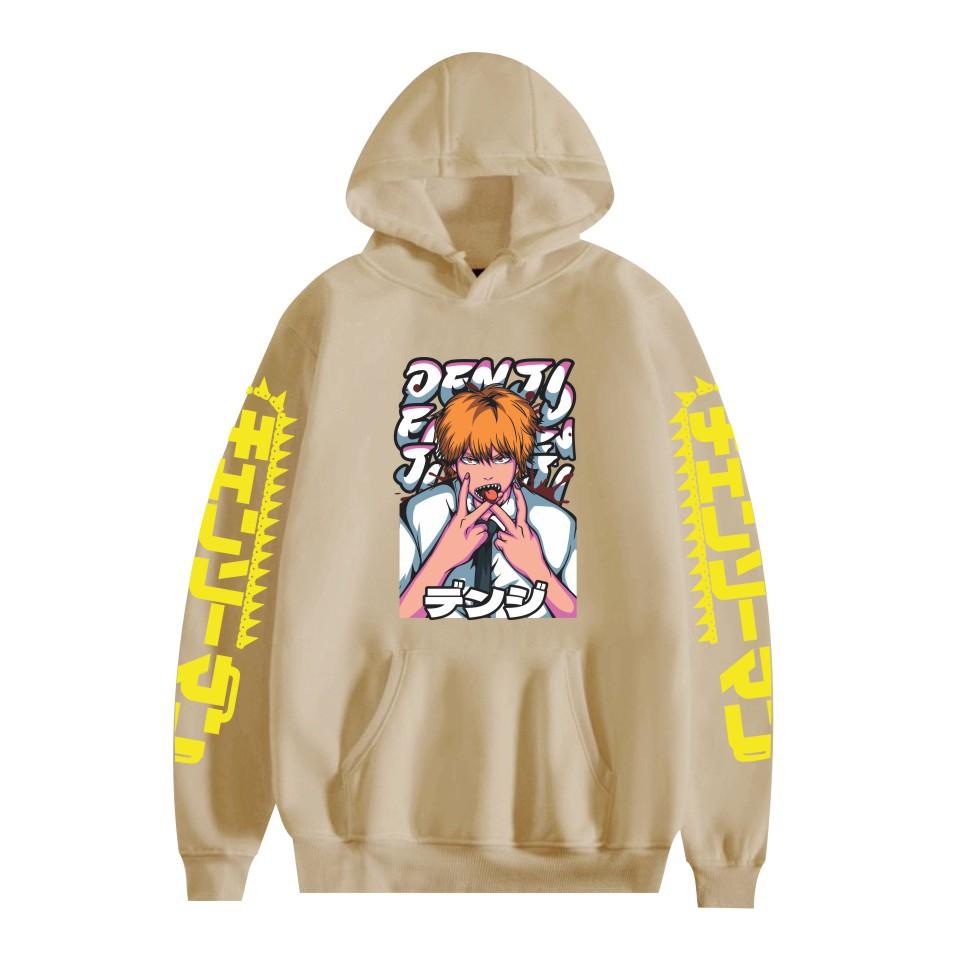 Chainsaw Man Anime Printed Men's Fashion Long Sleeve Hoodie Cartoon Sweatshirt