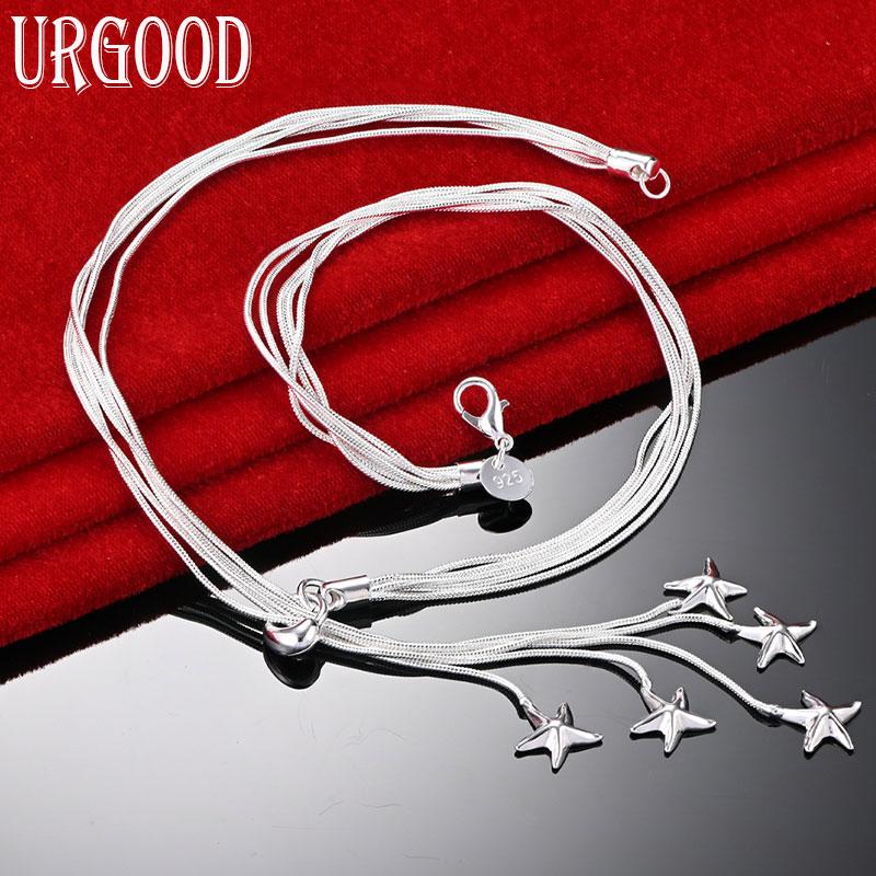 925 Sterling Silver Wedding Jewelry Snake Chain Fashion Necklace