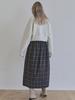 Avang Tartan Check Pleated Maxi Skirt - Brown