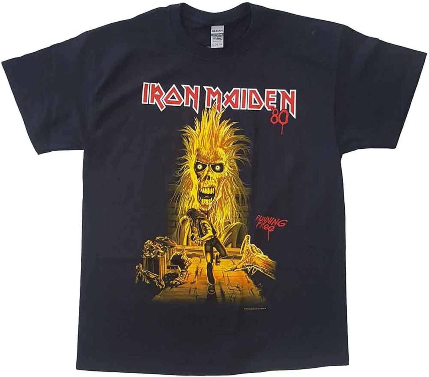 Iron Maiden T Shirt Debut Album 40Th Anniversary Logo Official Mens Black S
