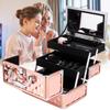 Professional Portable Cosmetic Bag Suitcases Cosmetics Large Capacity Women Travel Makeup Bags Box Manicure Cosmetology Case 9 x 6 x 6 inchesinches