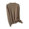 Women's High Neck Loose Pullover: Pure Wool & Cashmere Knit Sweater, Autumn/Winter Base Layer