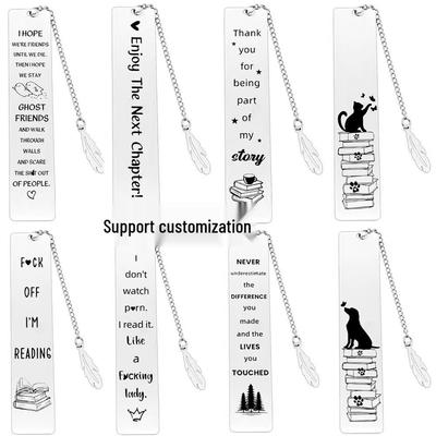 Stainless Steel Bookmark Gift for Book Lovers - Thanksgiving, Teacher, Colleague, Retirement & Graduation