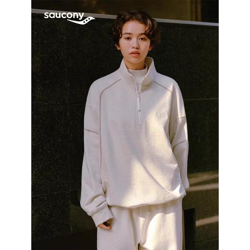 SAUCONY Loose Fit Half-Zip Knit Sweatshirt 2XL 8900₽
