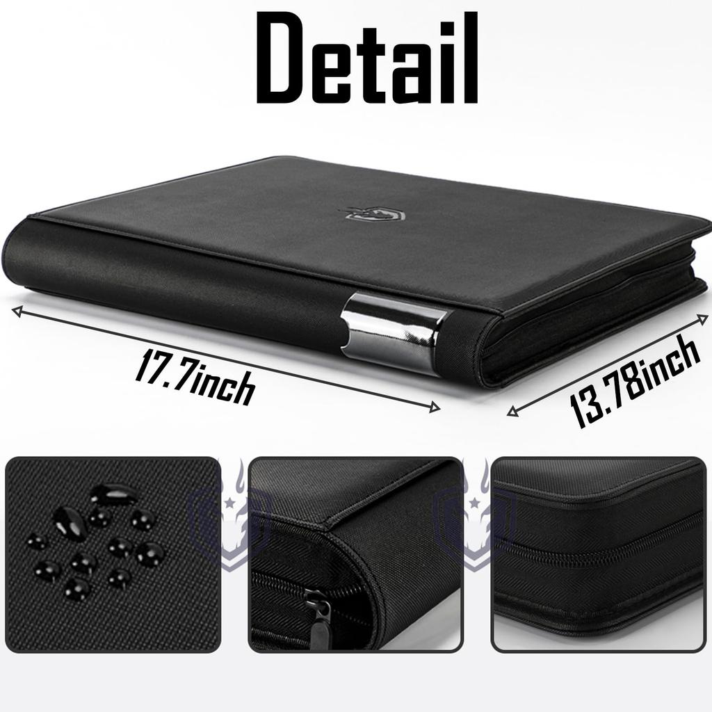 ByderPro Pocket Trading Card Holds 1088 Trading Cards Ringless Trading Card Album for Trading Sports Leather Zipper Closure Fixed Pages Tags for