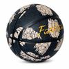 Fantecia Size 5 Basketball, Rubber Indoor/Outdoor Basketball for Junior and Young Players, Black with Circular Line Pattern