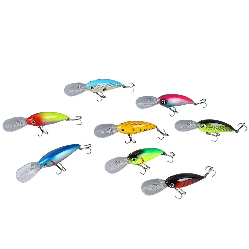 8PCS with Hook Crank Bait 10cm 14g Bass Fishing Lures Durable Swimbaits Lures For Walleye Crappie
